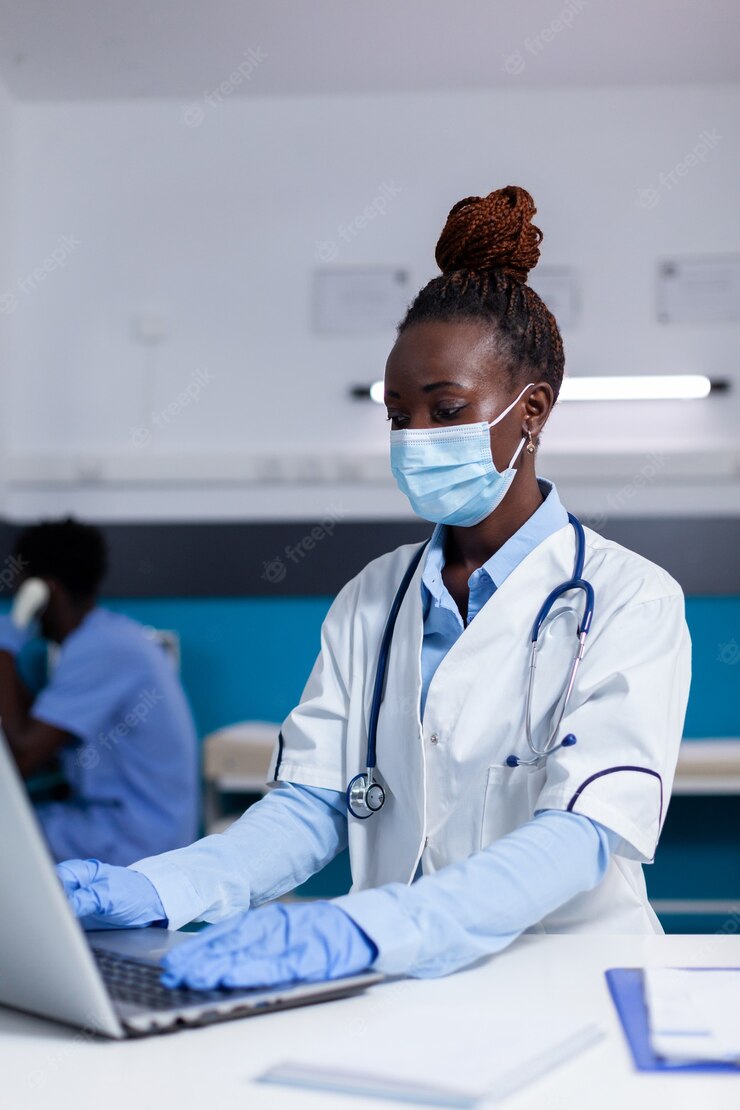 Woman African Ethnicity Working As Doctor Medical Cabinet 482257 16924