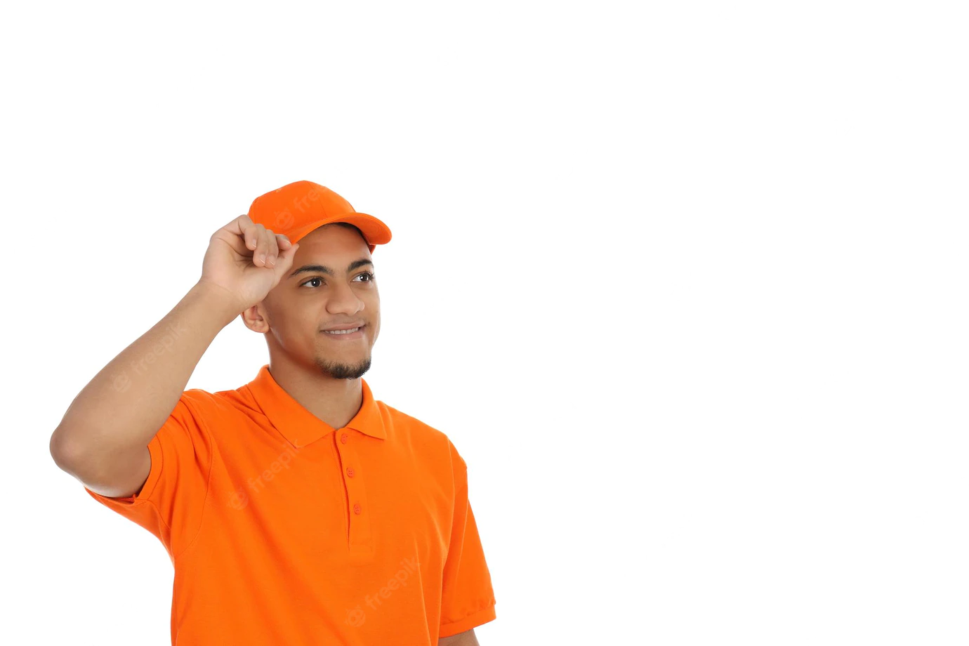 Young Delivery Man Isolated White Background 185193 77138