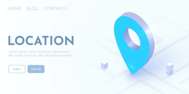 3d map marker navigation and address concept Premium Vector