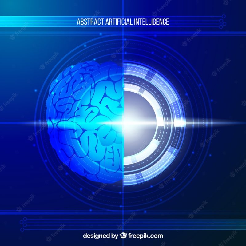Abstract artificial intelligence template Free Vector