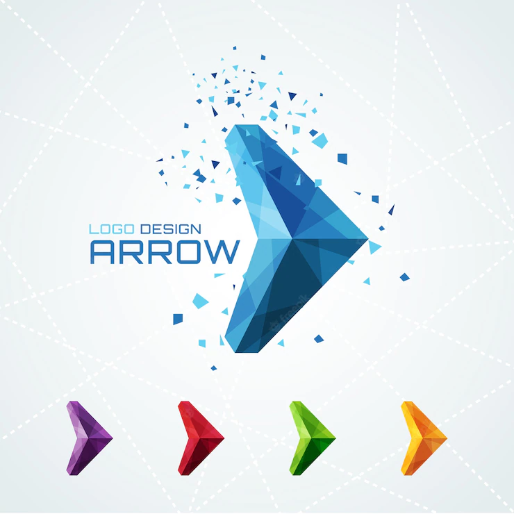 Abstract Triangular Arrow Logo Sign Symbol Vector Illustration 1284 46135