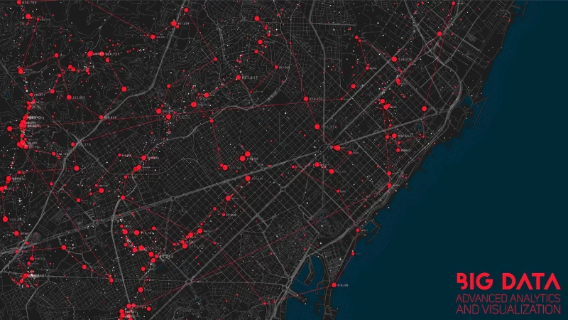 Abstract urban financial structure analysis of big data Free Vector