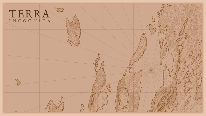 Ancient abstract earth relief old map. generated conceptual elevation map of fantasy landscape. Free Vector