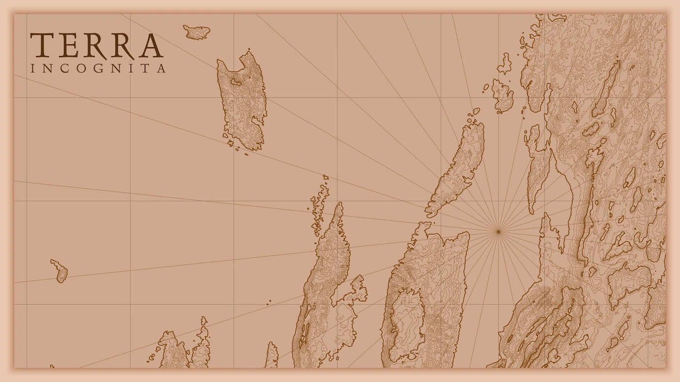 Ancient Abstract Earth Relief Old Map Generated Conceptual Elevation Map Fantasy Landscape 1217 3813