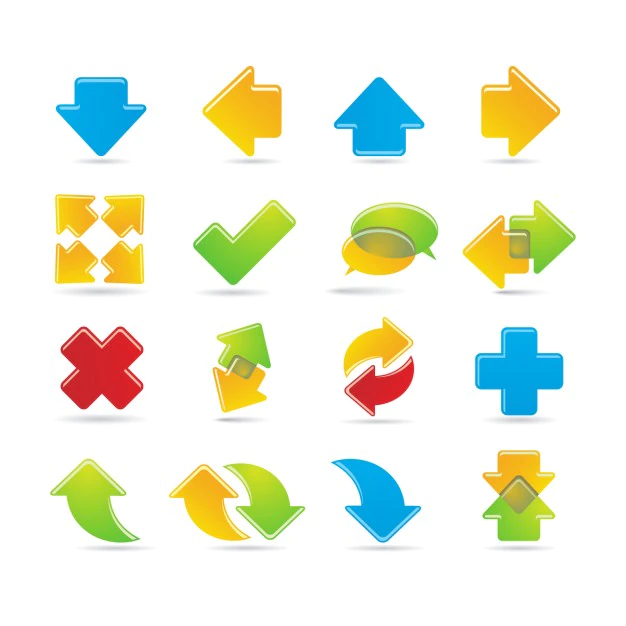 Arrow icons collection Free Vector - Cariblens