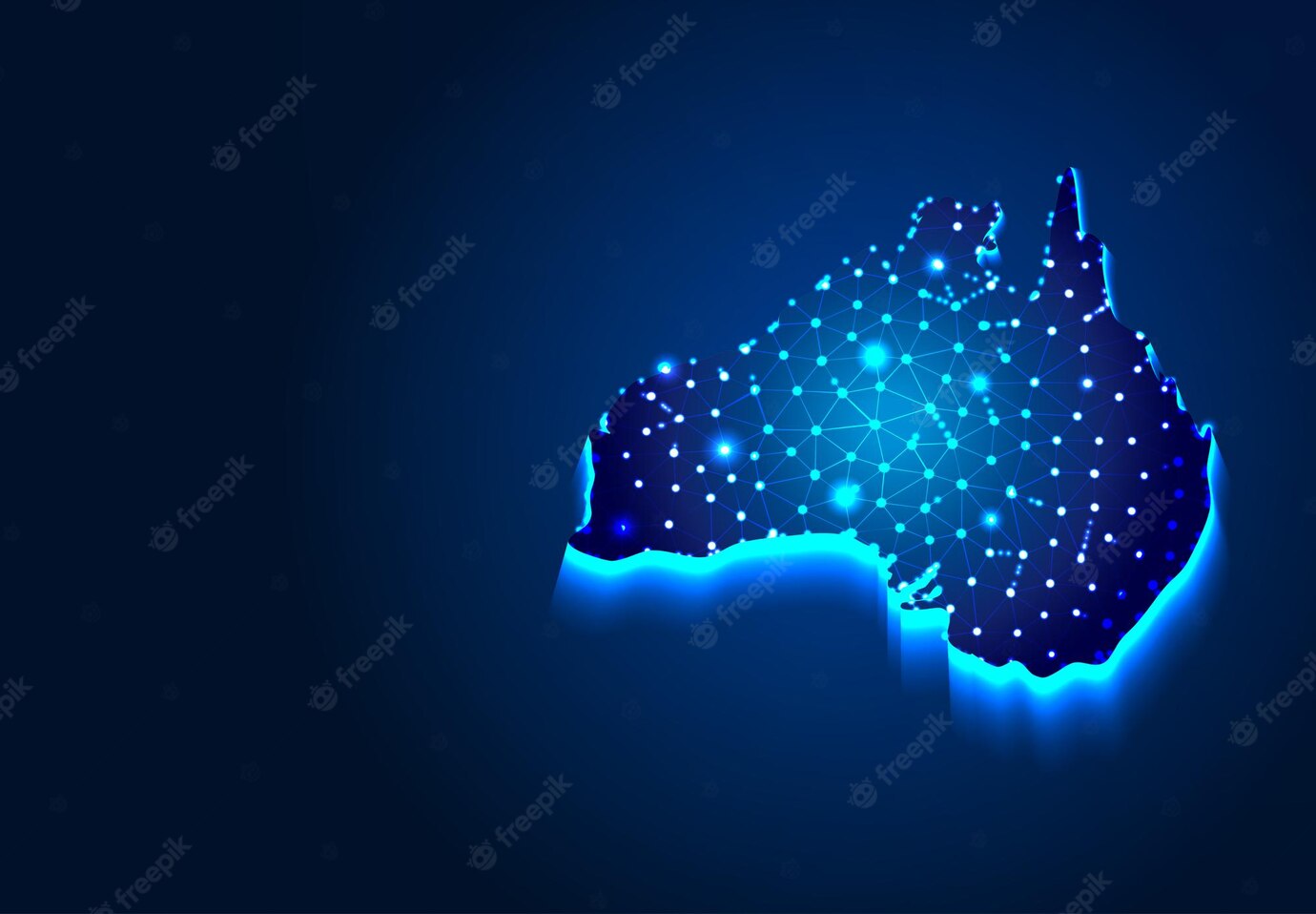 Australian Map Abstract Low Poly Designs From Line Dot Wireframe Vector Illustration 587448 969