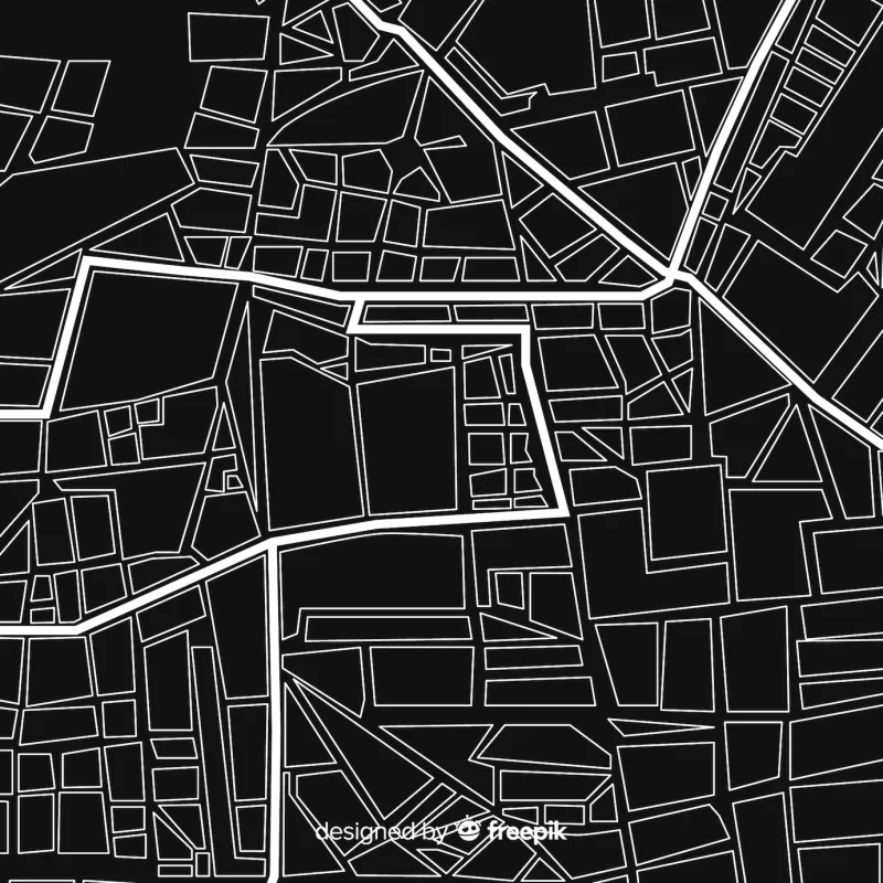 Black and white city map Free Vector