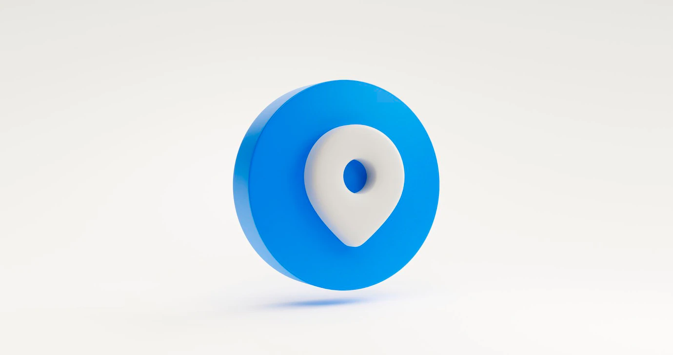 Blue Pointer Pin Location Navigation Gps Search Map Marker Sign Icon Symbol Website Element Concept Illustration White Background 3d Rendering 56104 1215