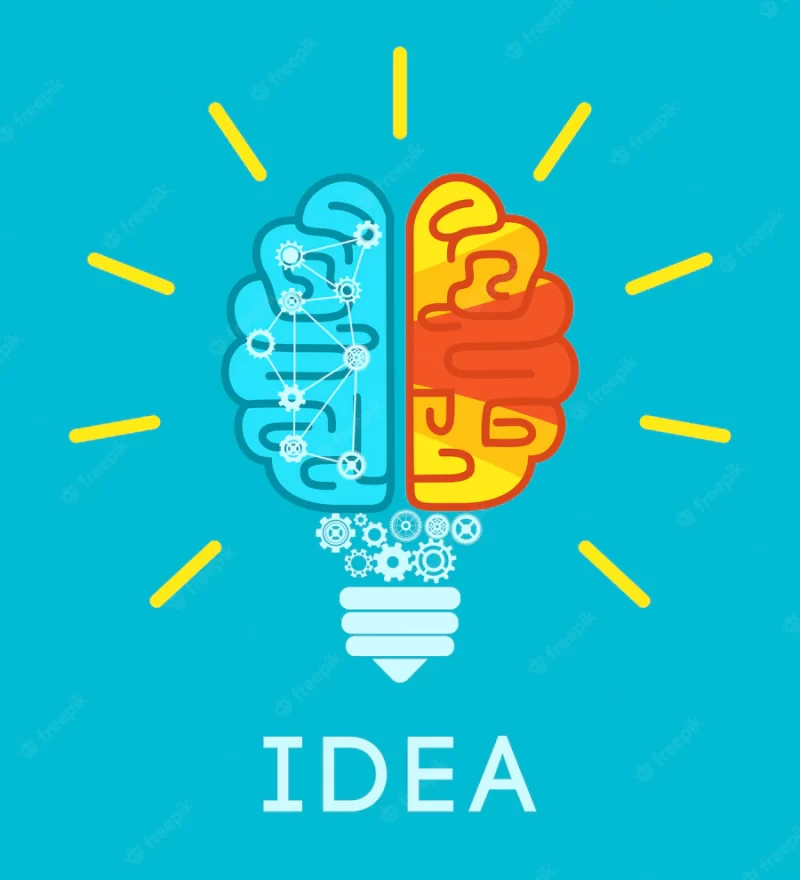 Brain idea concept Free Vector