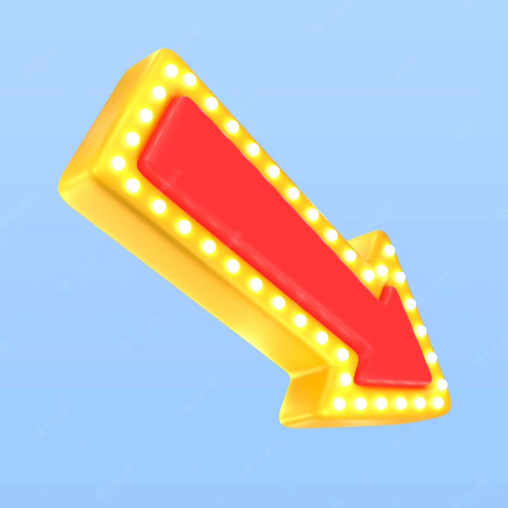 Casino arrow icon render Free Psd