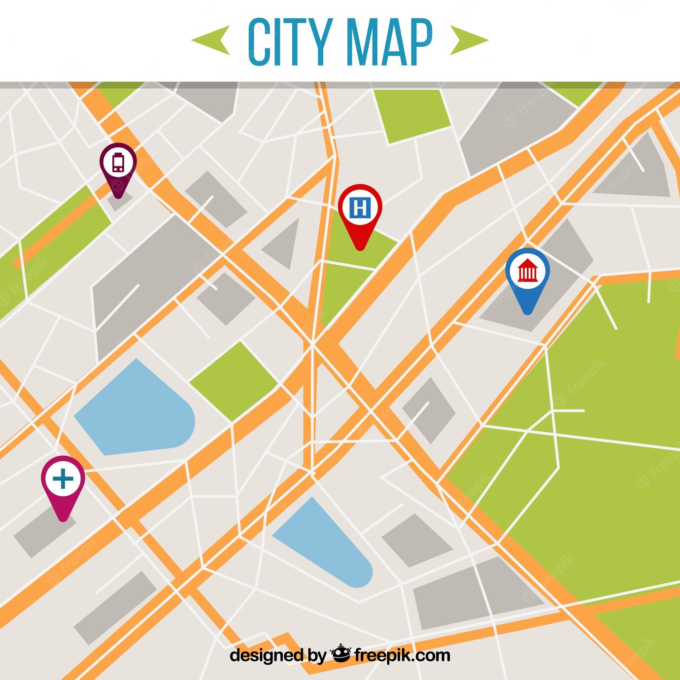 City Map With Pointers 23 2147616097