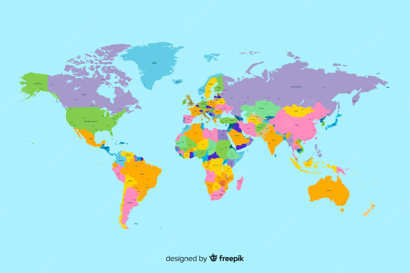 Colored Political World Map 23 2148319222