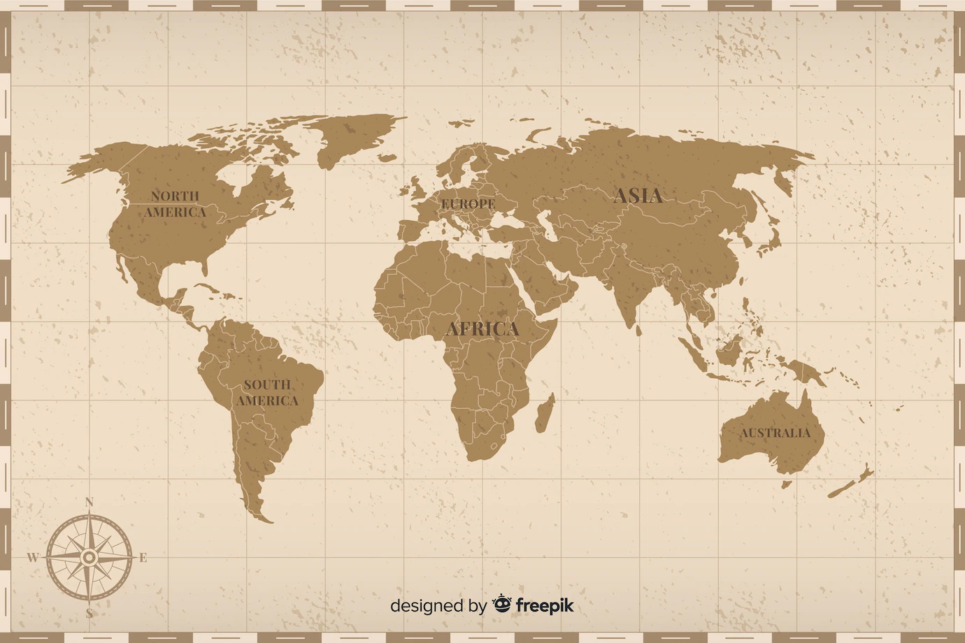 Colored Vintage World Map Concept 23 2148304262