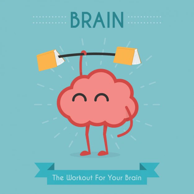 Exercise for the brain design Free Vector