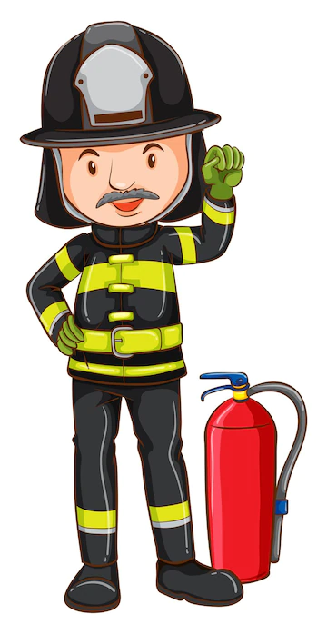 Cartoon fireman Free image download