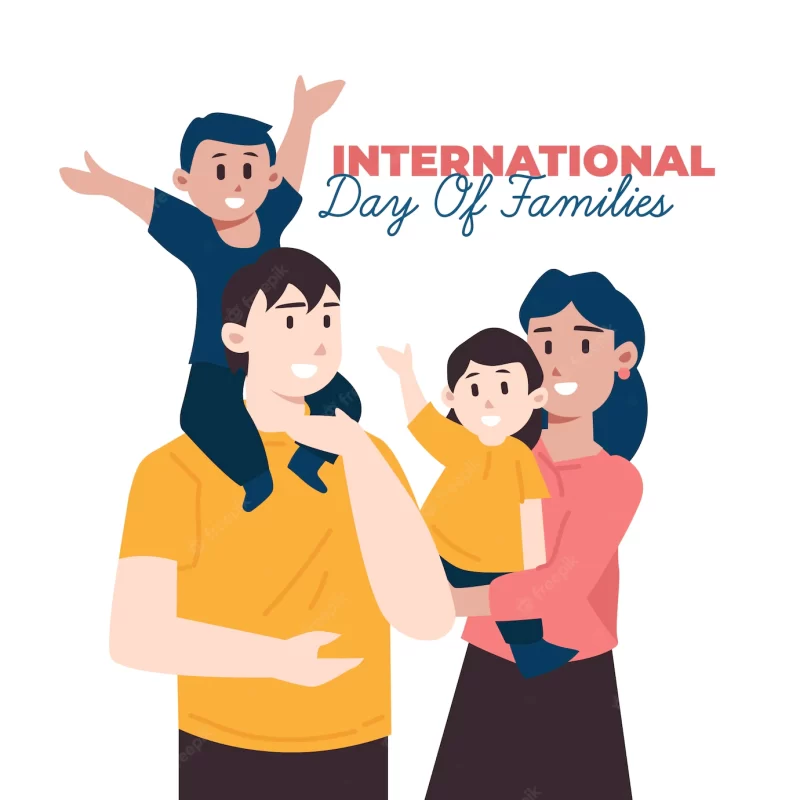 Flat international day of families illustration Free Vector