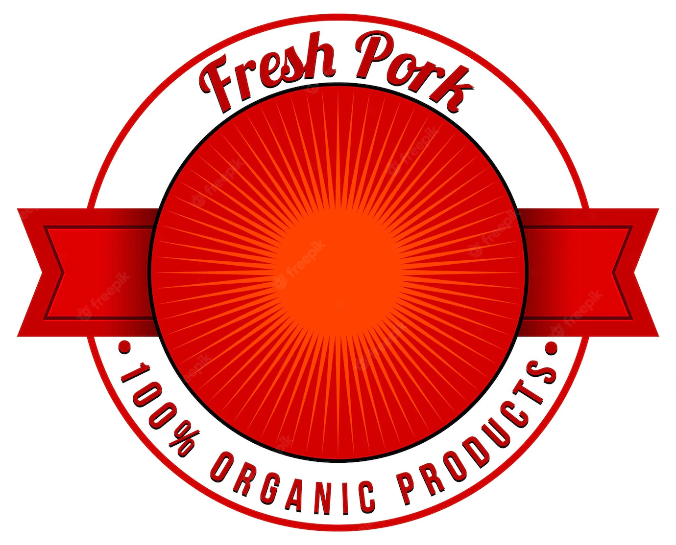 Fresh Pork Organic Product Logo Template 1308 108255