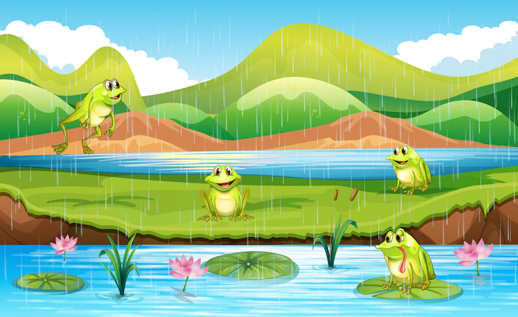 Frogs With Pond Scene 1308 26357
