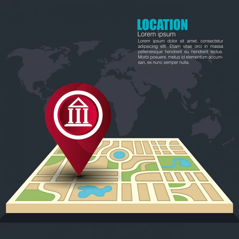 Geographic location system Free Vector