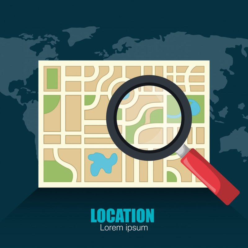 Geographic location system Free Vector