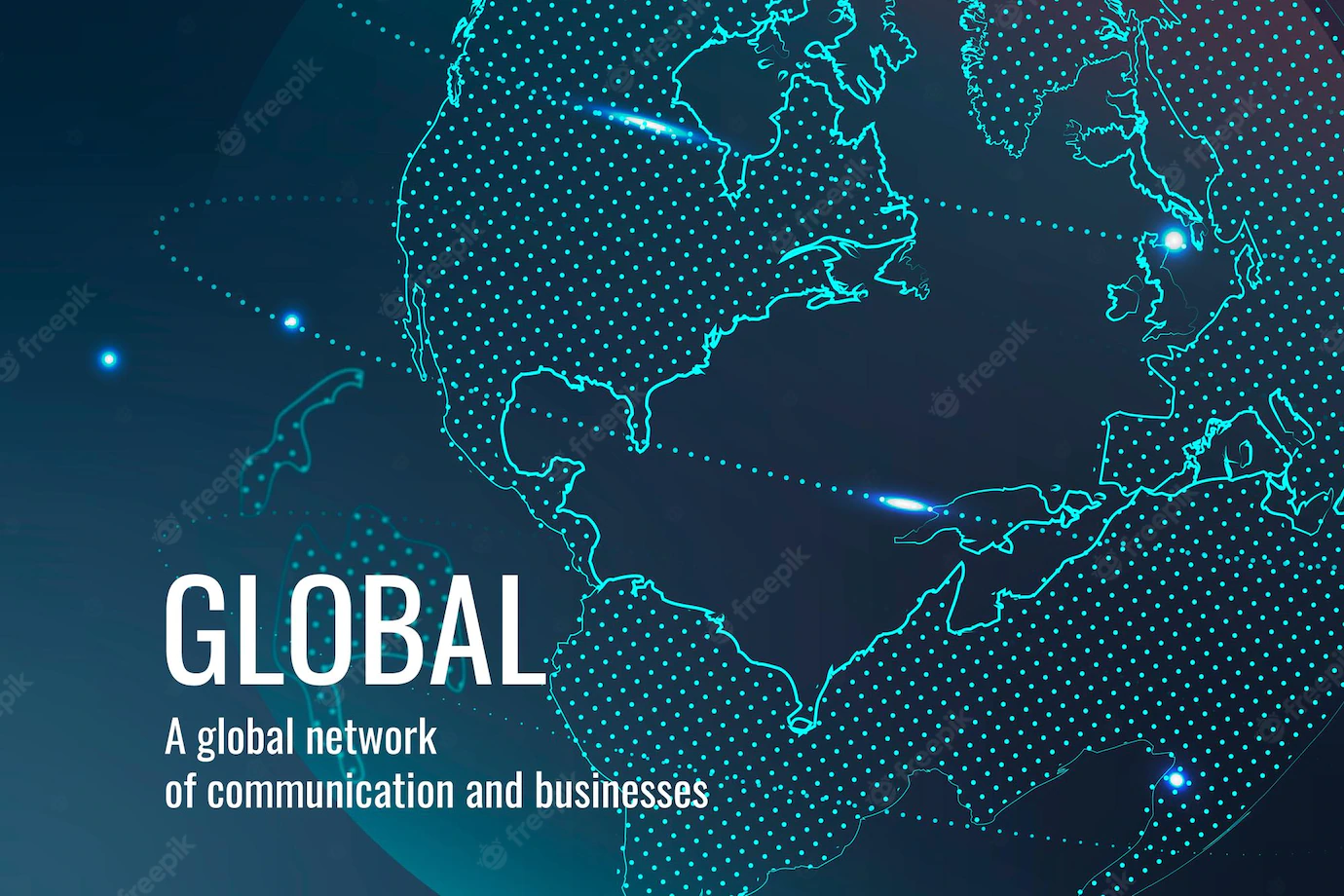 Global Network Technology Template Dark Blue Tone 53876 117493