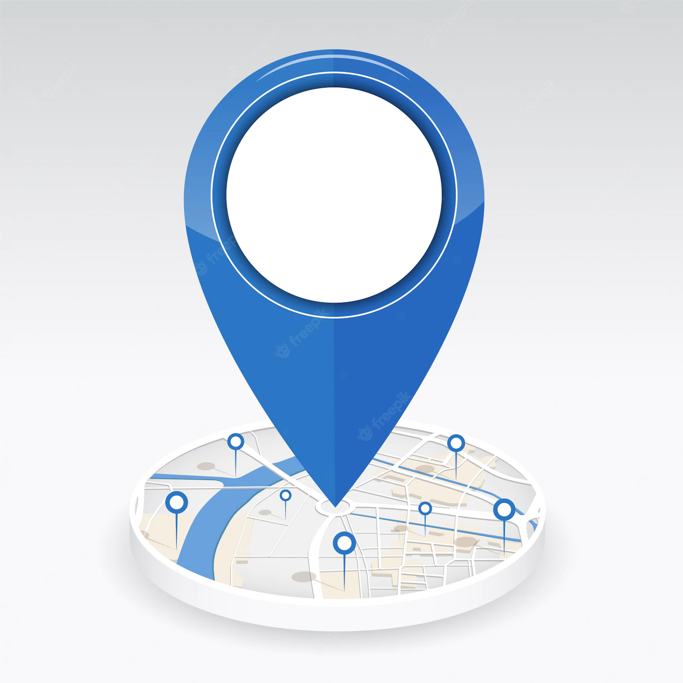 Gps Icon Center City Map With Pin Location 99087 93