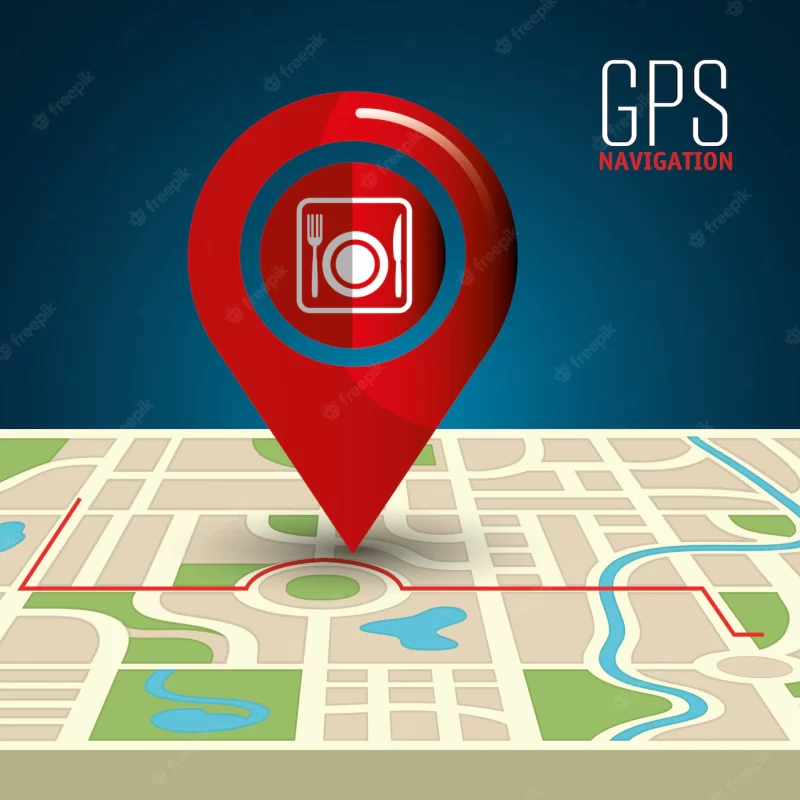 GPS navigation illustration Free Vector