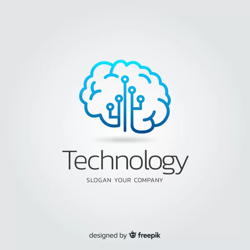 Gradient abstract technology company logotype Free Vector