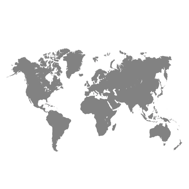 Grey World Map 1053 431