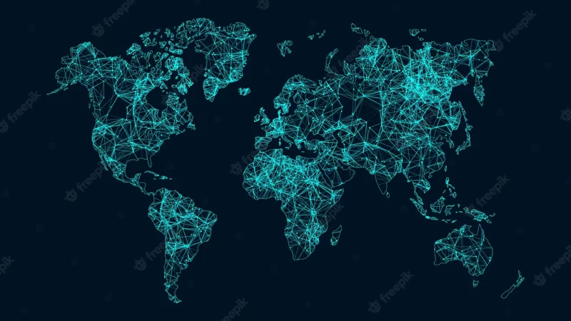 Growing global network and data connections concept Premium Photo