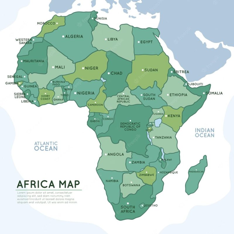 Hand drawn Africa map infographic Free Vector