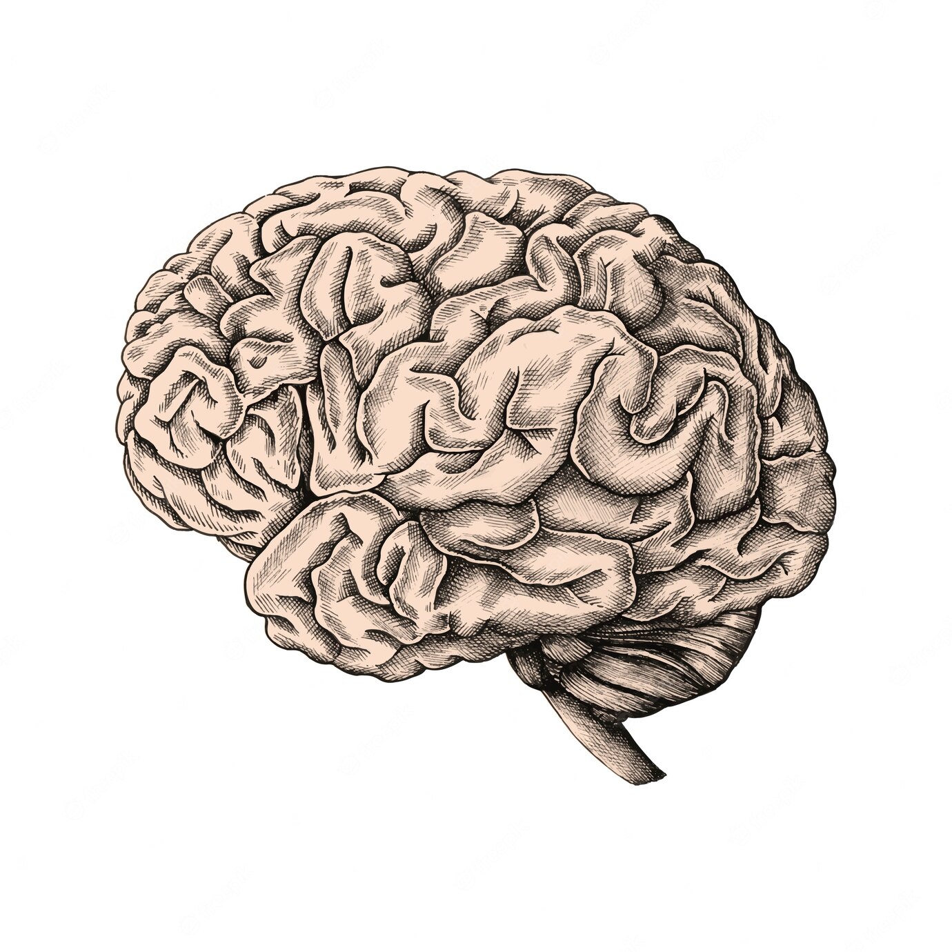 Hand Drawn Human Brain 53876 15781