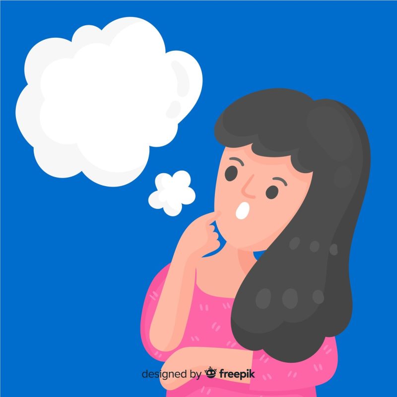 Hand drawn thinking concept Free Vector
