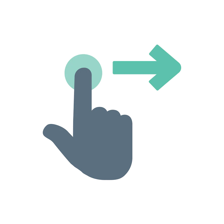 Illustration of touch screen hand gesture Free Vector