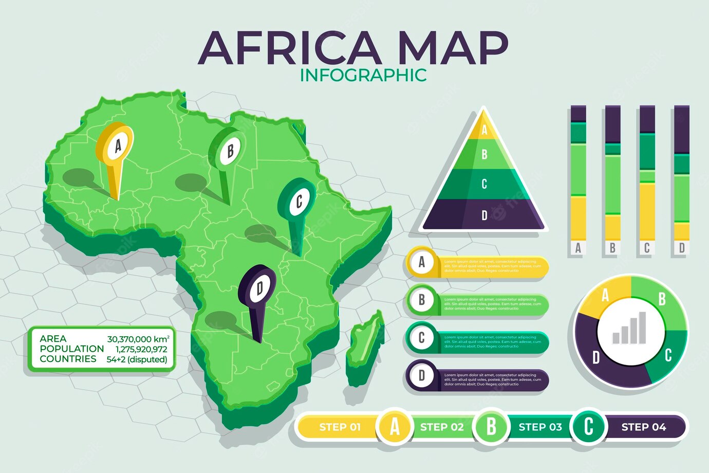 Isometric Africa Map Infographic 23 2148735734