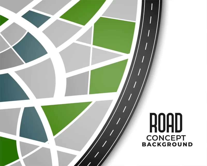 Journey route pathway road map design Free Vector