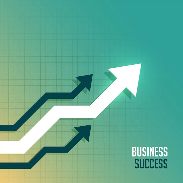 Leading Business Arrow Toward Upward Side Background 1017 25454