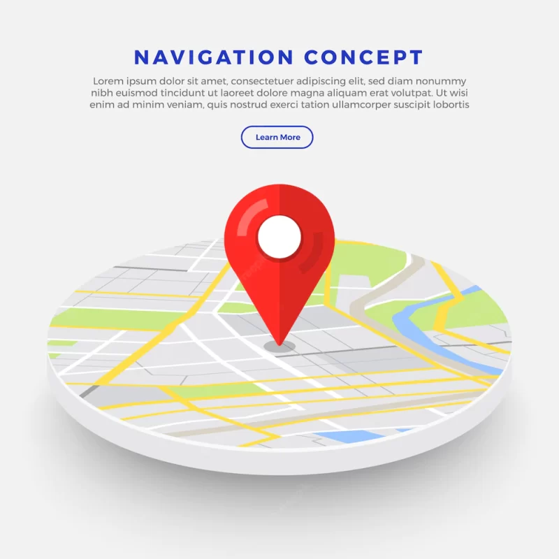 Location navigator concept Premium Vector