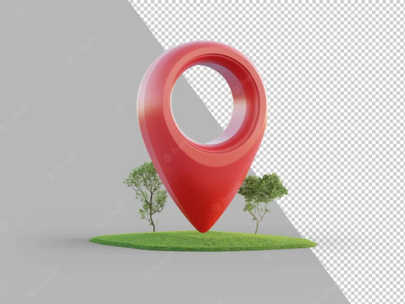 Location pin icon isolated on white background Premium Psd