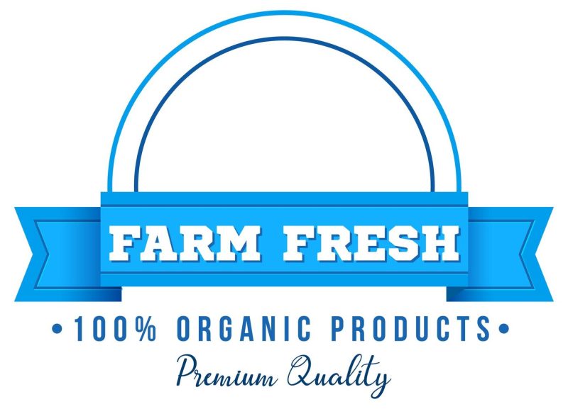 Logo design with words farm fresh Free Vector