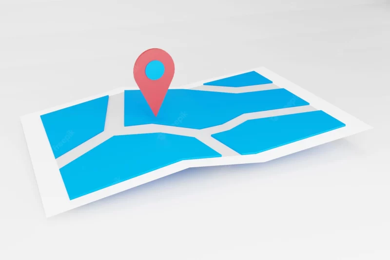 Map pointer location on white background 3d illustration Premium Photo