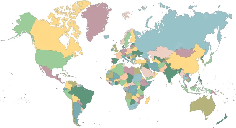 Map of the world Premium Vector