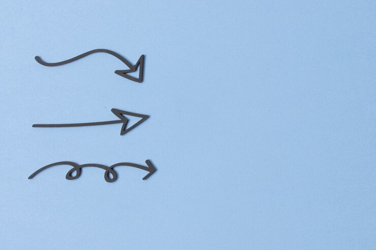 Marker Arrow Drawings Blue Background 23 2148445428