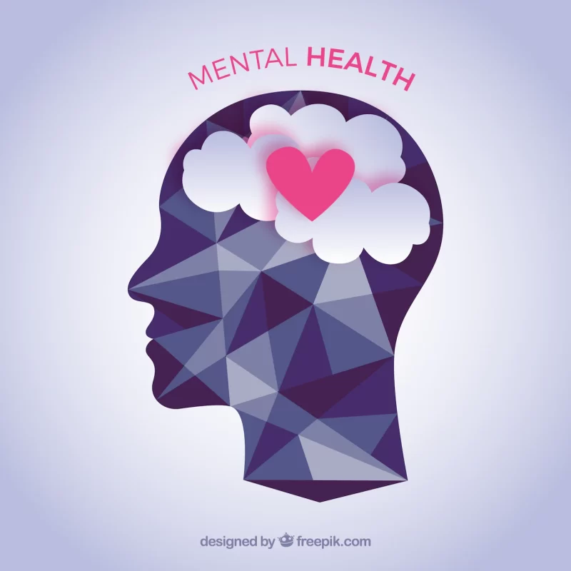 Mental health composition with flat design Free Vector
