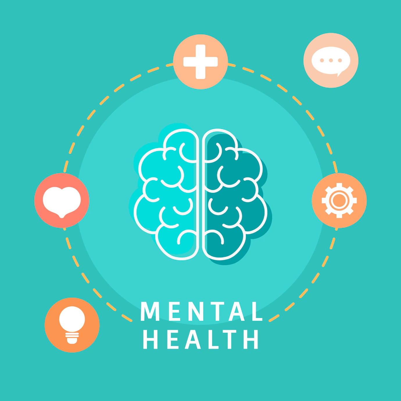 Mental Health Understanding Brain Vector 53876 79084