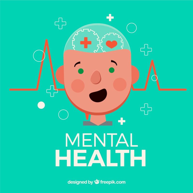 Modern mental health concept with flat design Free Vector