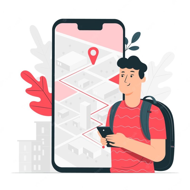 Navigation concept illustration Free Vector