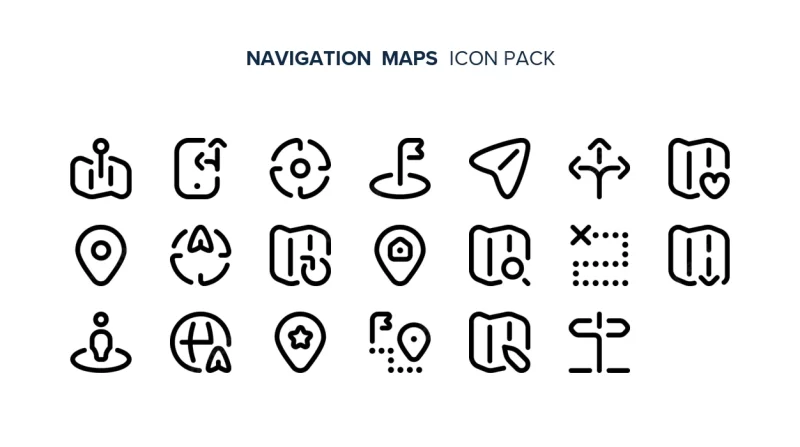 Navigation maps Premium Icon