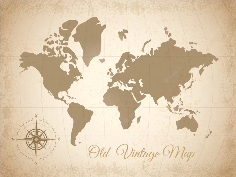 Old colored map Free Vector