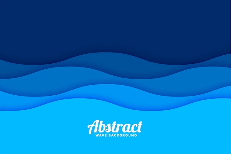 Papercut Style Sea Wave Pattern 1017 30743